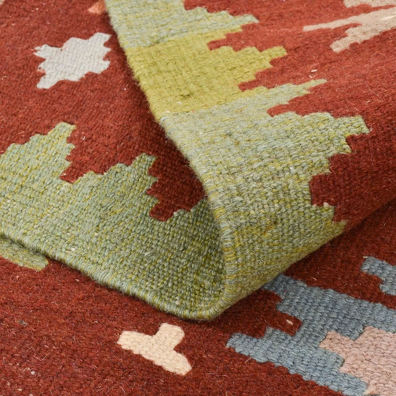 Kelim Fars Teppich 97x132cm - mehrfarbig