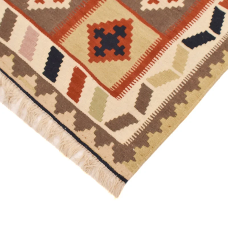 Kelim Fars Teppich 100x146cm - mehrfarbig