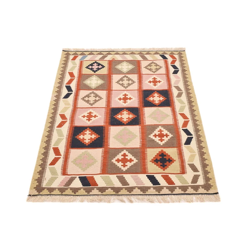 Kelim Fars Teppich 100x146cm - mehrfarbig
