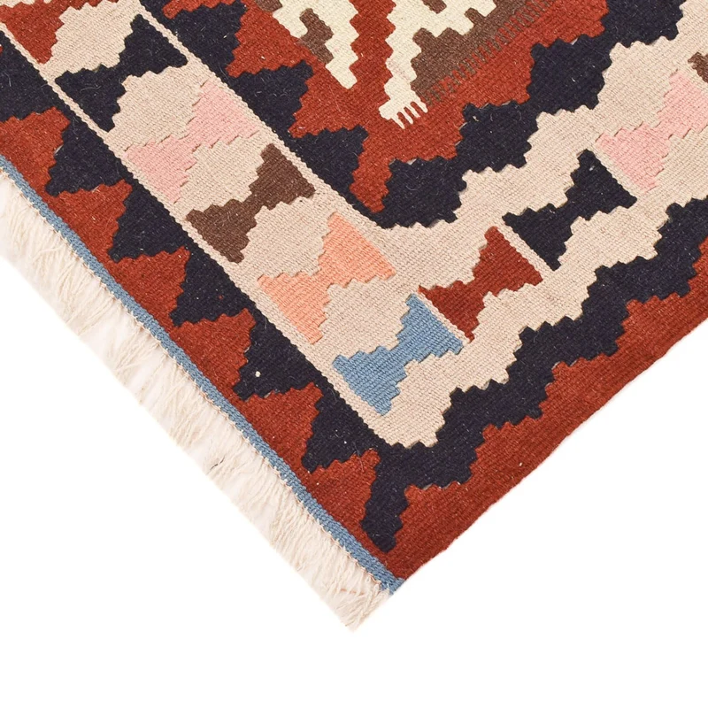 Kelim Fars Teppich 100x146cm - mehrfarbig