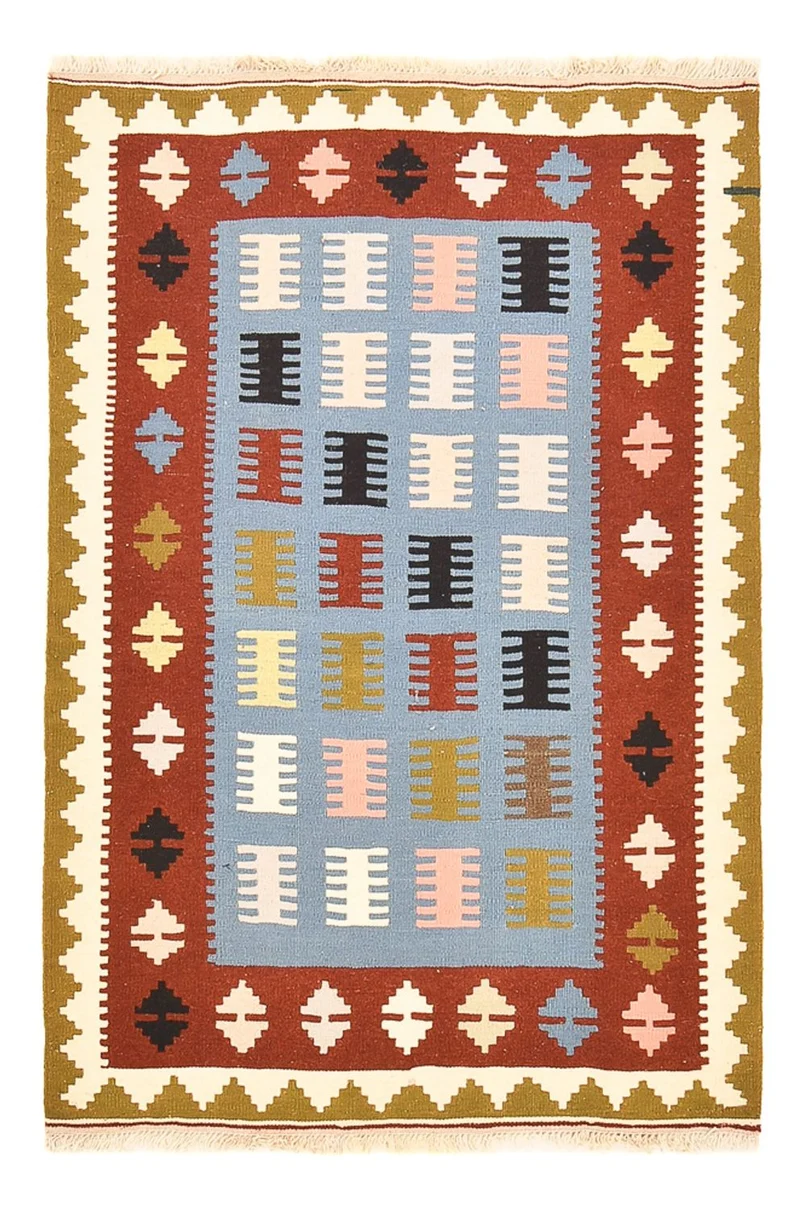 Kelim Fars Teppich 98x150cm - mehrfarbig