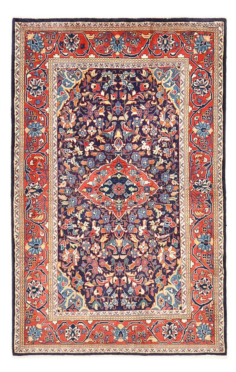 Hamadan Teppich 110x170cm - Perserteppich - dunkelblau
