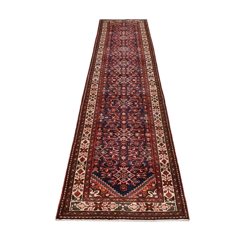 Hamadan Teppich 88x419cm - Perserteppich - bordeauxrot