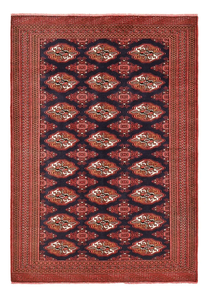 Turkaman Teppich 129x190cm - Orientteppich - rot