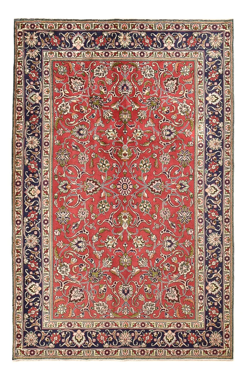 Täbriz Teppich 193x296cm - Perserteppich - rot