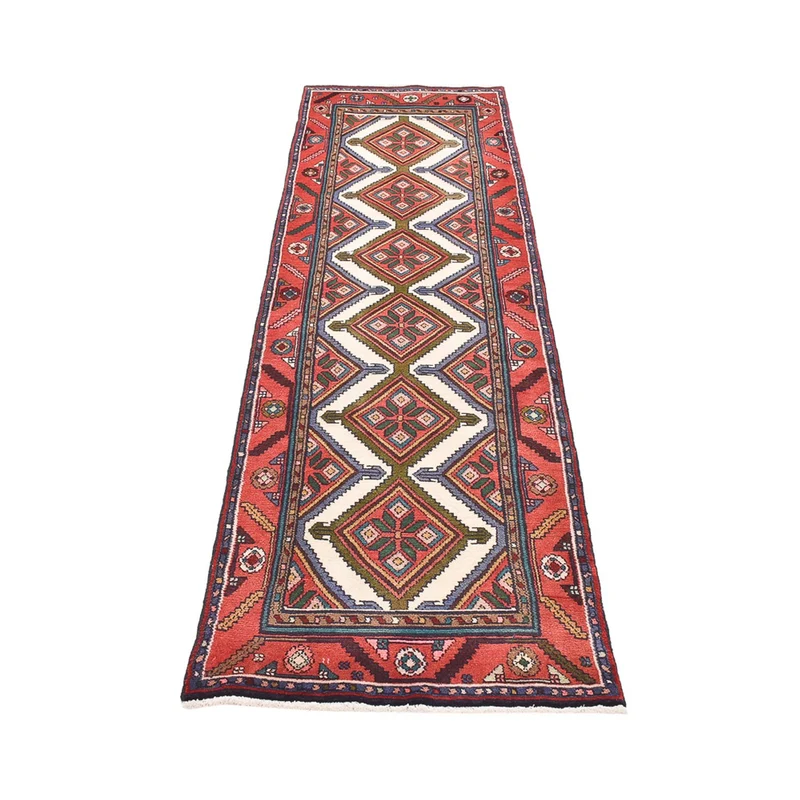 Hamadan Teppich 75x288cm - Perserteppich - dunkelrot