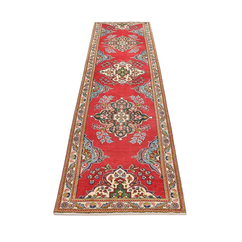 Täbriz Teppich 85x341cm - Perserteppich - rot