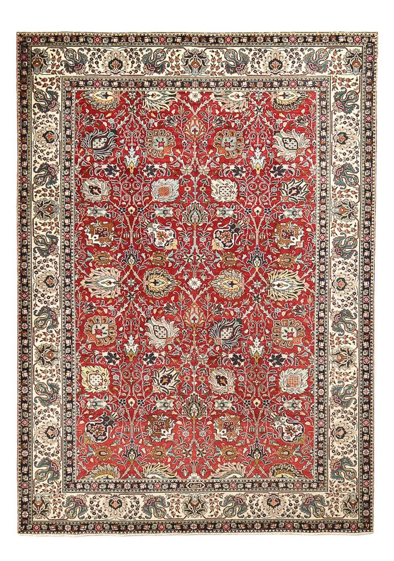 Täbriz Teppich 226x330cm - Perserteppich - rot