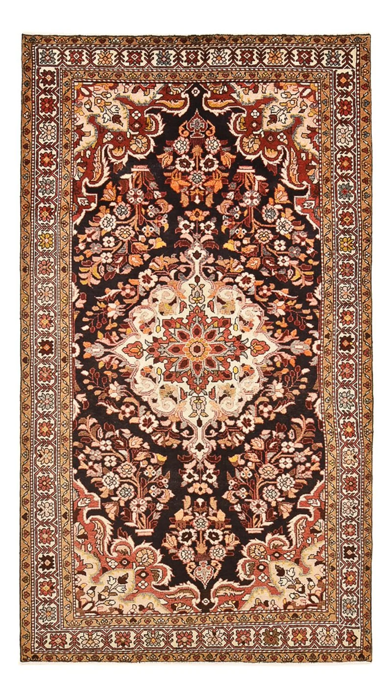 Hamadan Teppich 154x295cm - Perserteppich - dunkelbeige