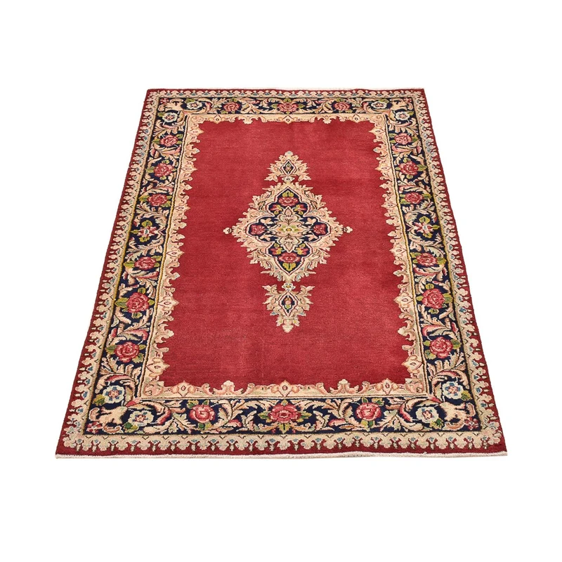 Rafsanjan Teppich 90x155cm - Perserteppich - rot