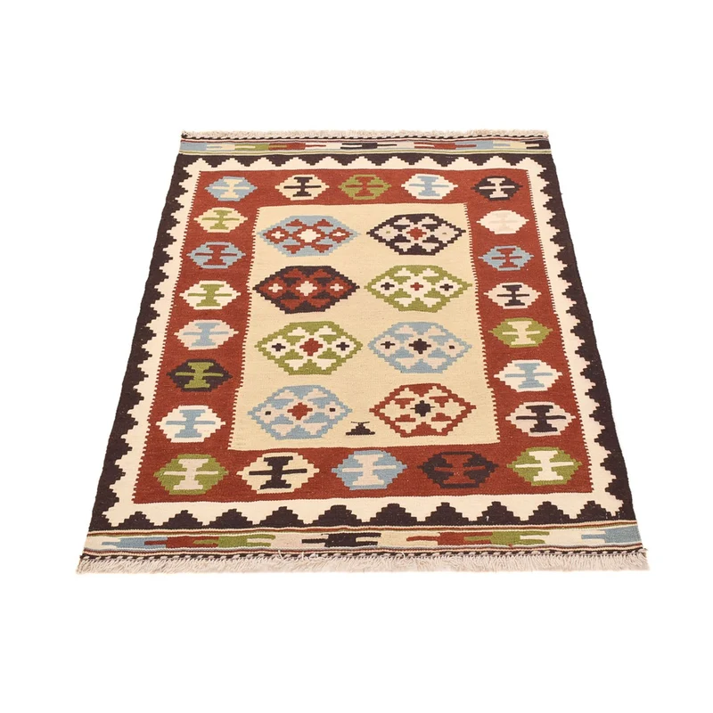 Kelim Fars Teppich 102x143cm - mehrfarbig