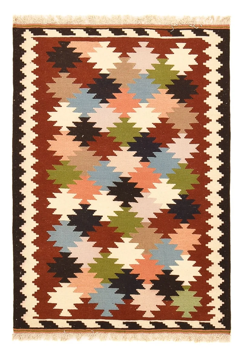 Kelim Fars Teppich 98x144cm - mehrfarbig