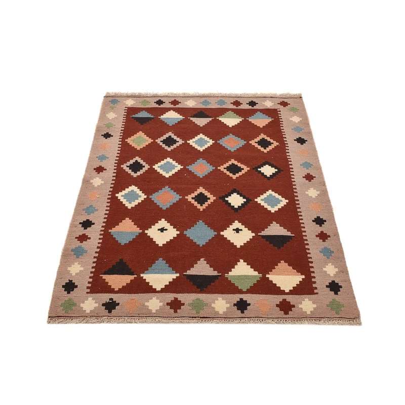 Kelim Fars Teppich 103x147cm - mehrfarbig