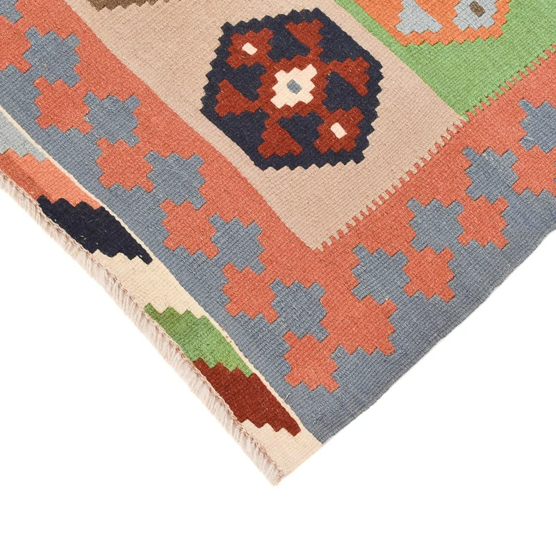 Kelim Fars Teppich 100x137cm - mehrfarbig