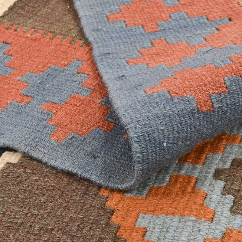 Kelim Fars Teppich 100x137cm - mehrfarbig