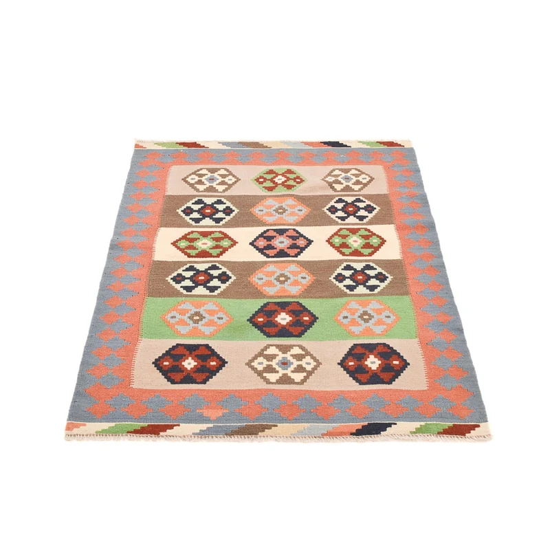 Kelim Fars Teppich 100x137cm - mehrfarbig