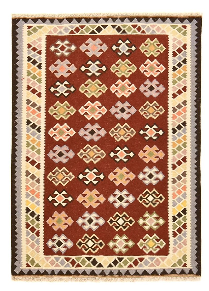 Kelim Fars Teppich 106x145cm - mehrfarbig