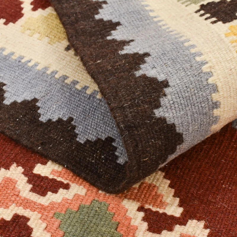 Kelim Fars Teppich 106x145cm - mehrfarbig