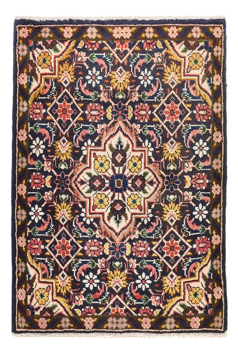 Hamadan Teppich 61x91cm - Perserteppich - mehrfarbig