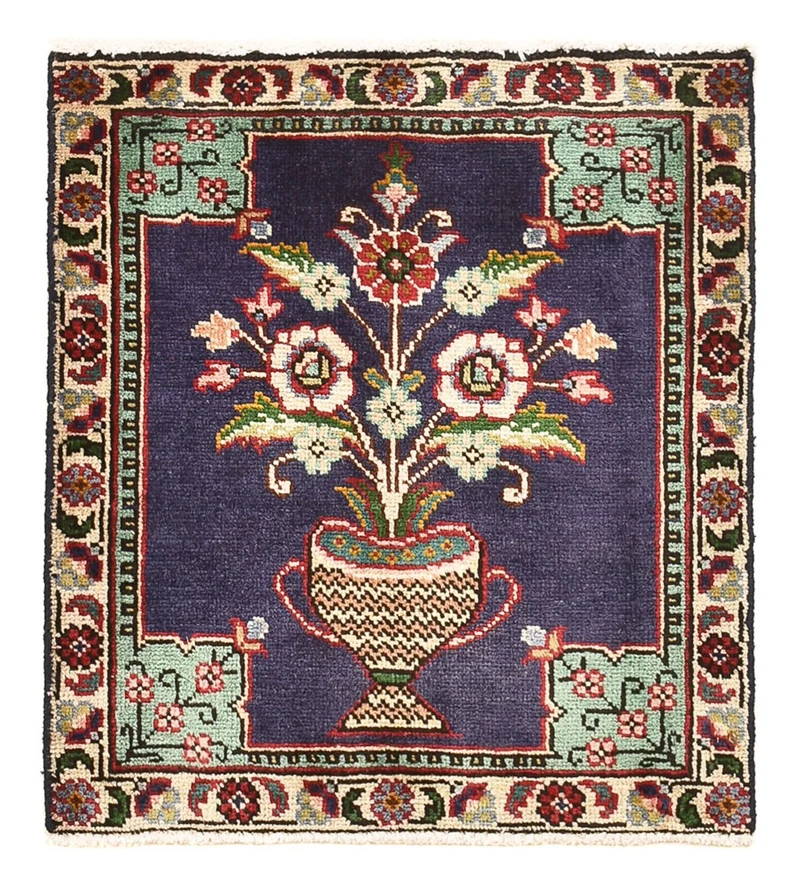 Hamadan Teppich 54x60cm - Perserteppich - mehrfarbig