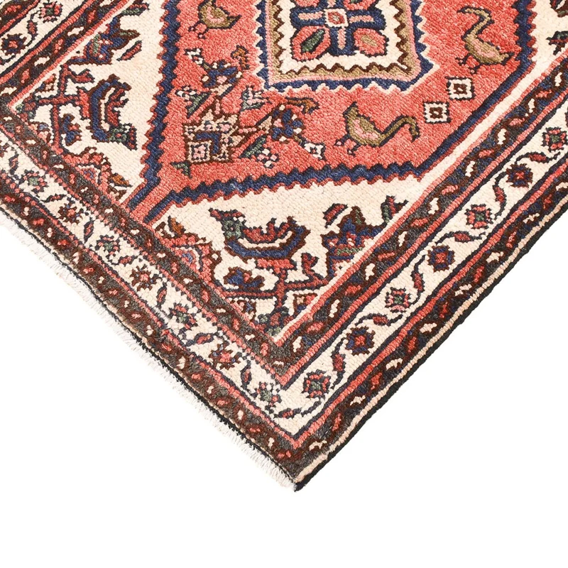 Hamadan Teppich 68x92cm - Perserteppich - hellrot