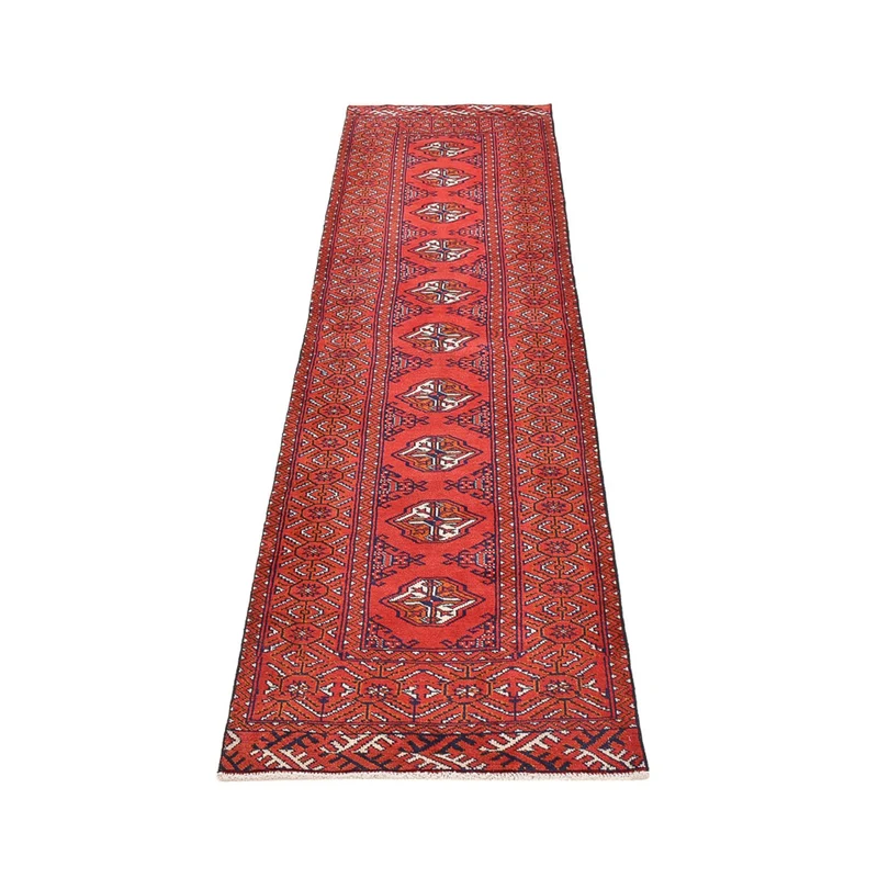 Turkaman Teppich 75x277cm - Orientteppich - rot