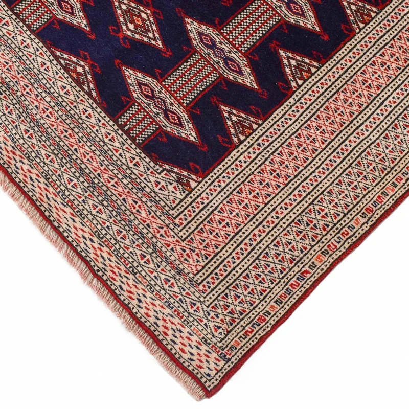 Turkaman Teppich 125x175cm - Orientteppich - dunkelblau