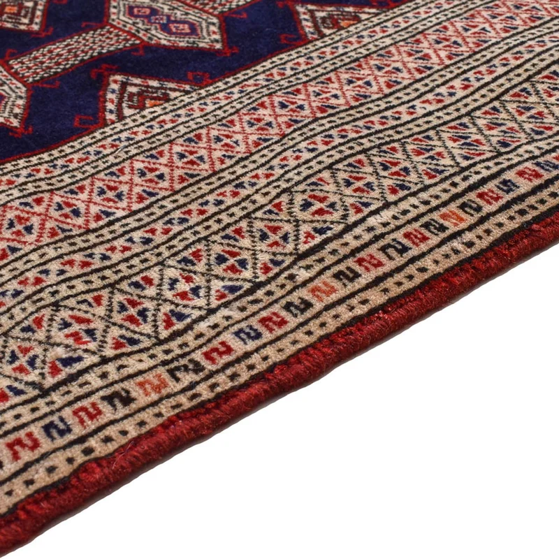 Turkaman Teppich 125x175cm - Orientteppich - dunkelblau