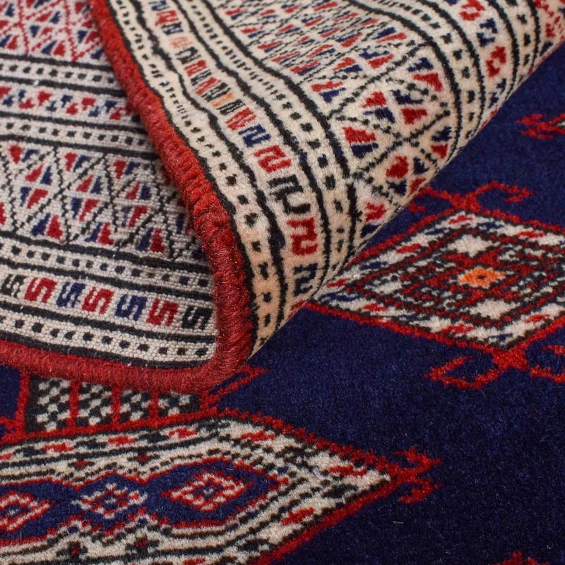 Turkaman Teppich 125x175cm - Orientteppich - dunkelblau