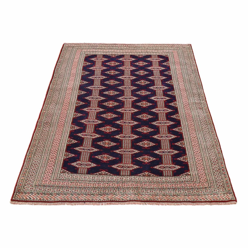 Turkaman Teppich 125x175cm - Orientteppich - dunkelblau