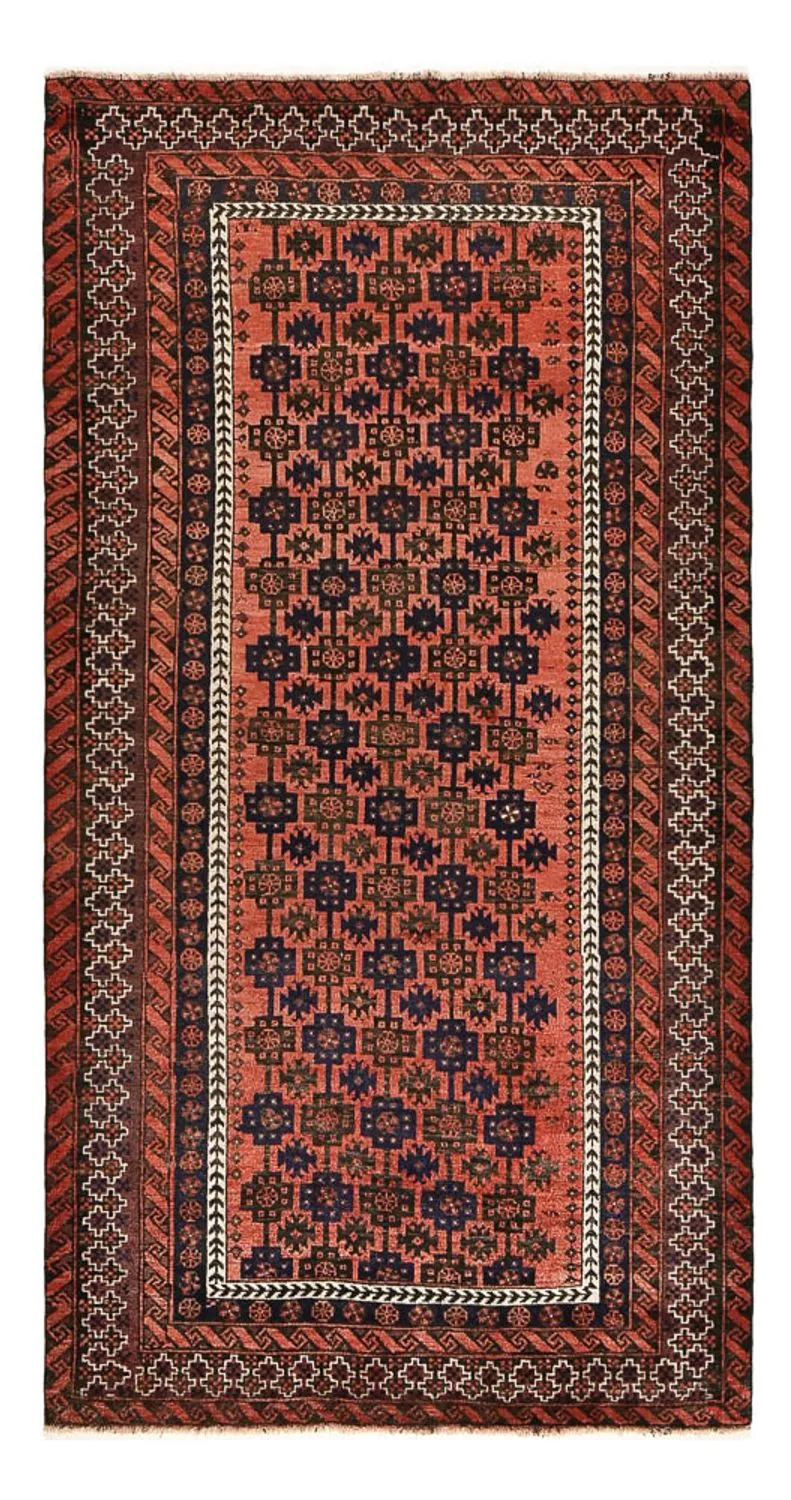 Turkaman Teppich 114x219cm - Orientteppich - hellrot