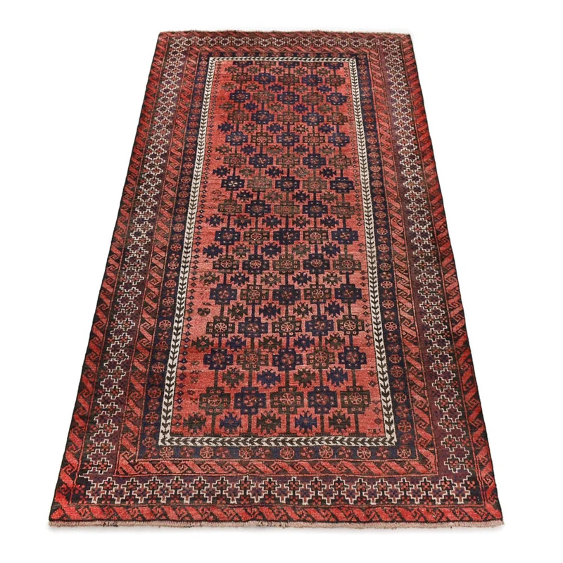 Turkaman Teppich 114x219cm - Orientteppich - hellrot