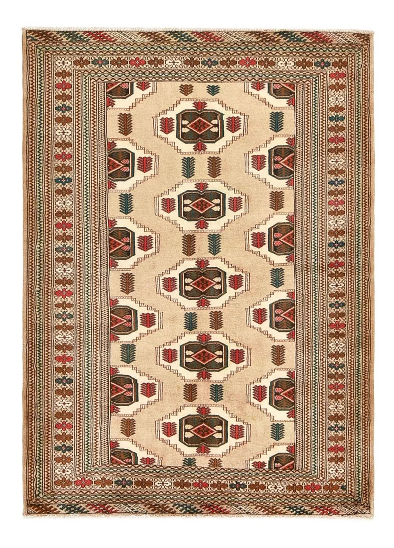 Turkaman Teppich 143x199cm - Orientteppich - mehrfarbig
