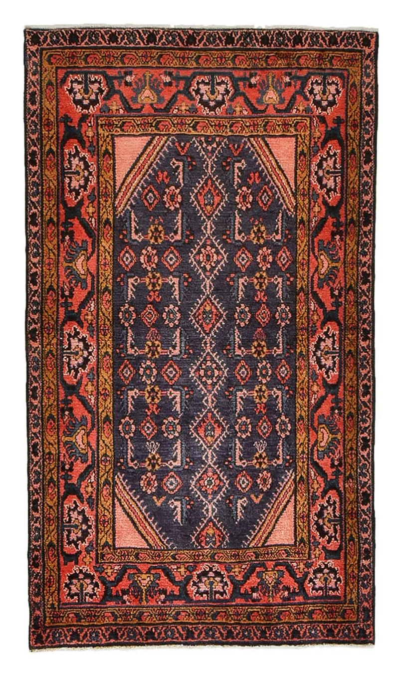Hamadan Teppich 108x190cm - Perserteppich - mehrfarbig