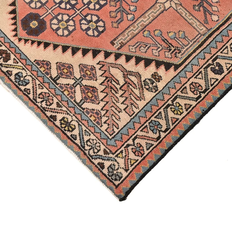 Hamadan Teppich 103x141cm - Perserteppich - hellrot