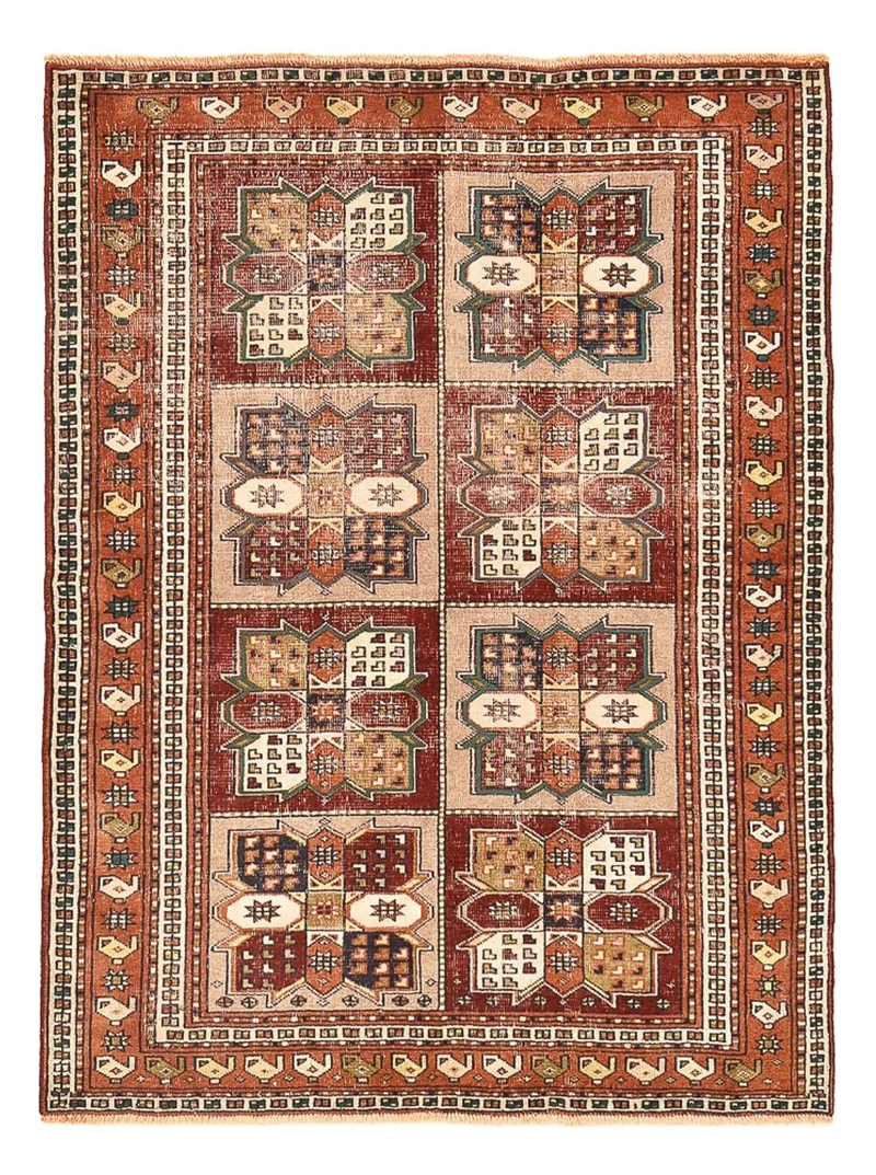 Ghoutshan Teppich 123x168cm - Perserteppich - dunkelbeige