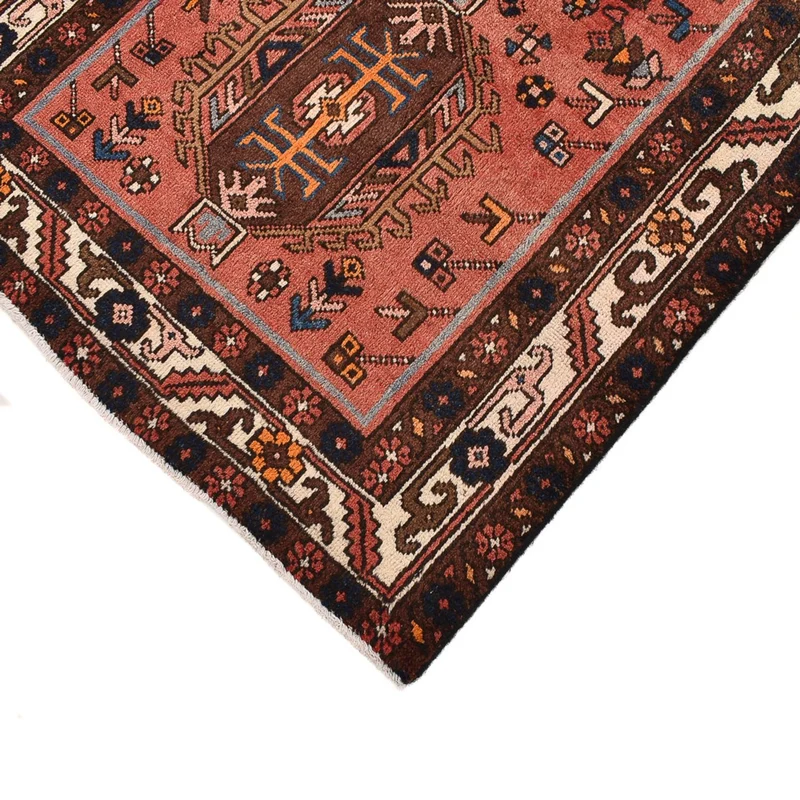 Hamadan Teppich 98x452cm - Perserteppich - hellrot