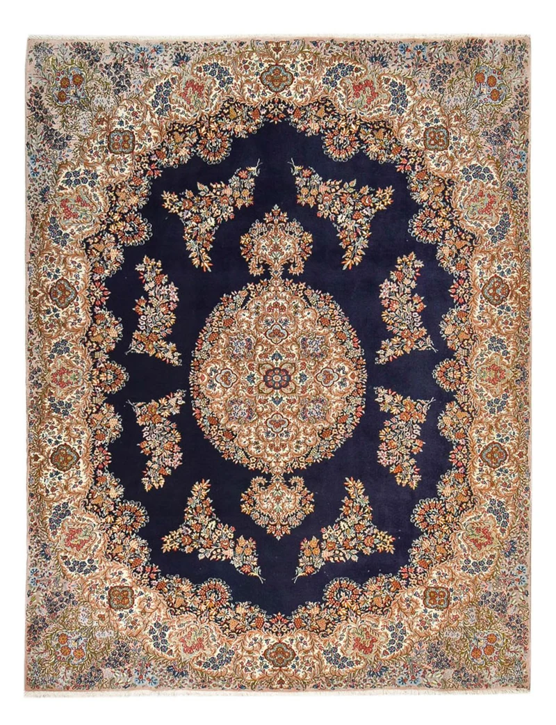 Rafsanjan Teppich 257x340cm - Perserteppich - dunkelblau