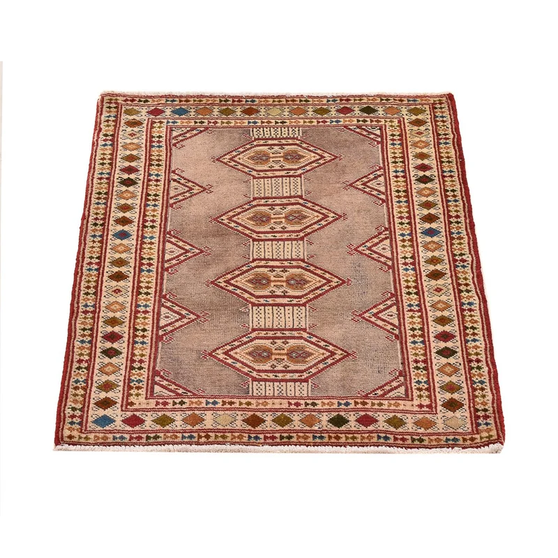 Turkaman Teppich - 64 x 79 cm - rosa