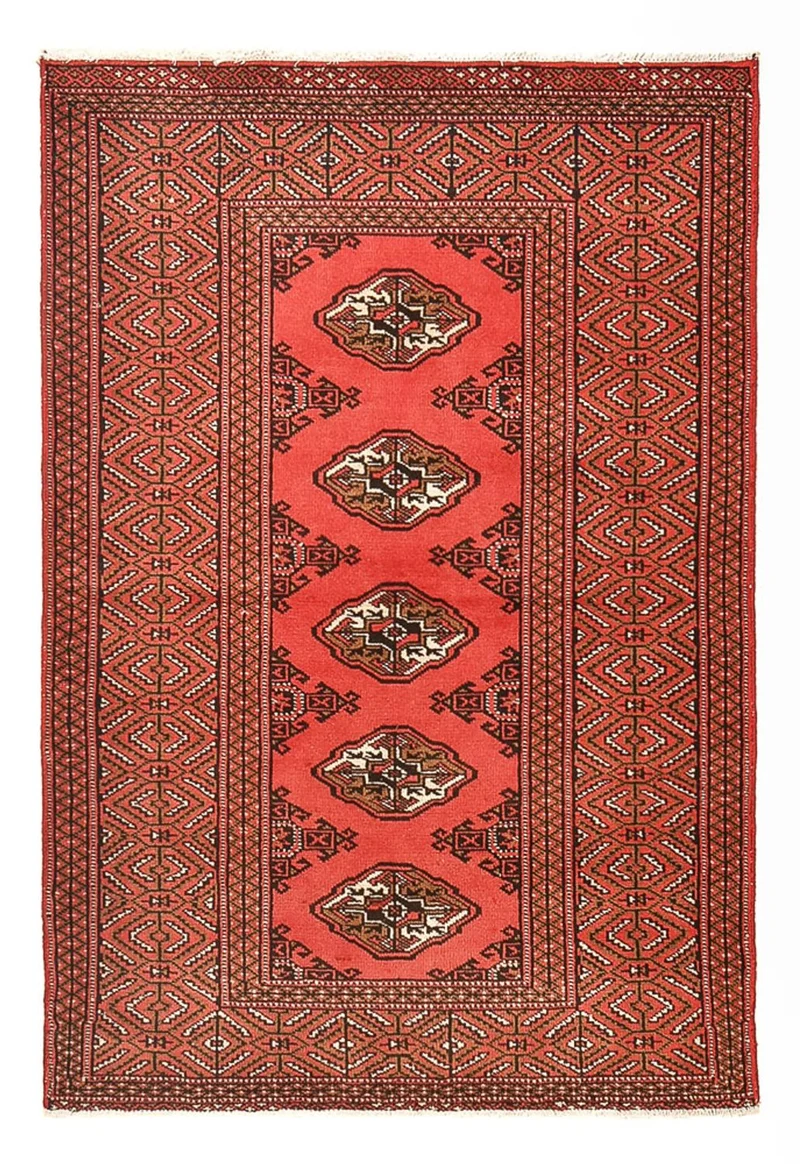 Turkaman Teppich 98x144cm - Orientteppich - rot