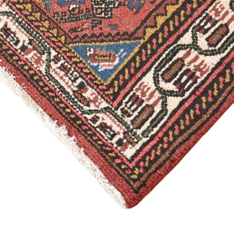 Hamadan Teppich 99x150cm - Perserteppich - dunkelrot
