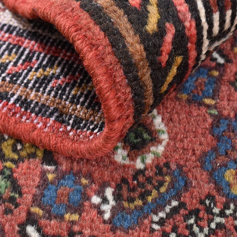 Hamadan Teppich 99x150cm - Perserteppich - dunkelrot