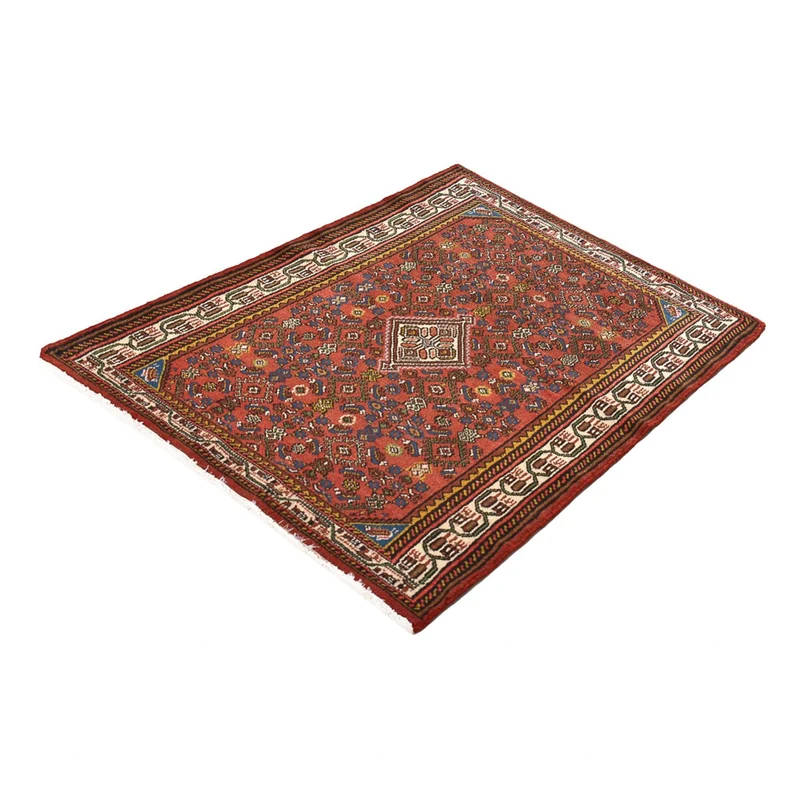 Hamadan Teppich 99x150cm - Perserteppich - dunkelrot