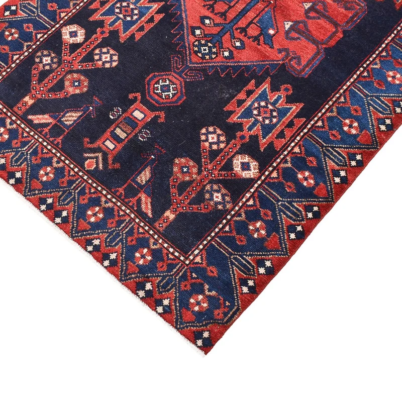 Hamadan Teppich 102x285cm - Perserteppich - dunkelblau