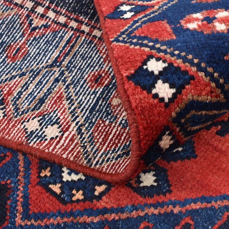 Hamadan Teppich 102x285cm - Perserteppich - dunkelblau