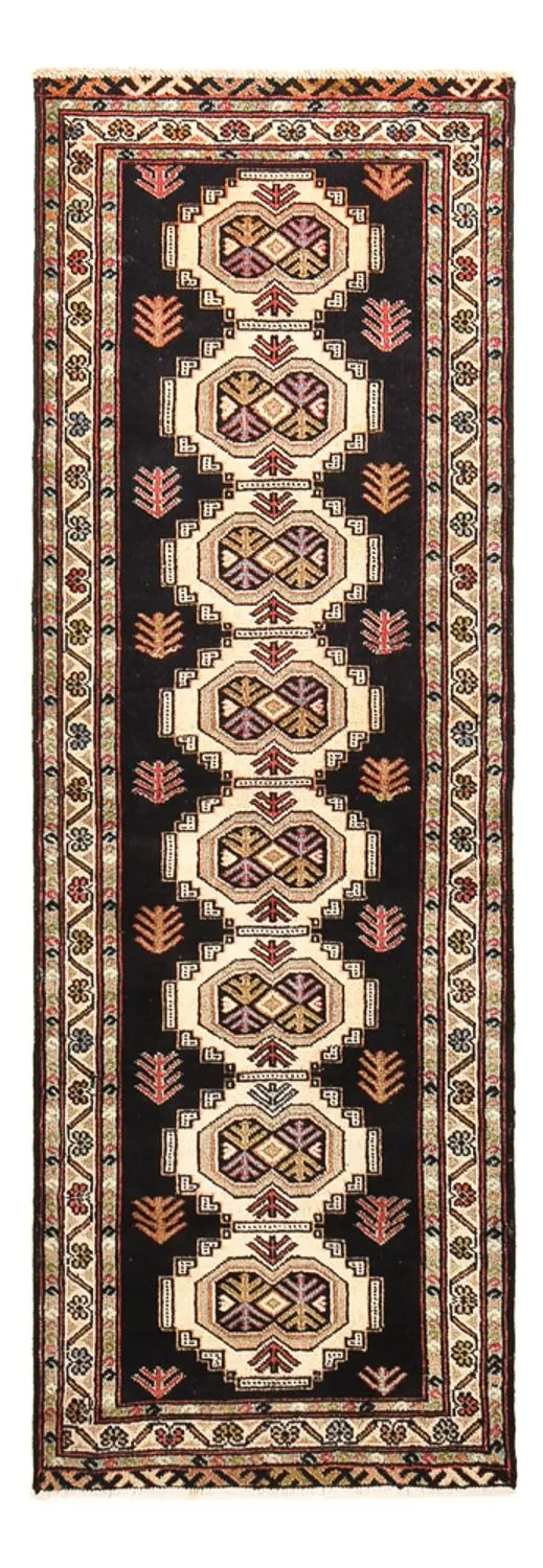Turkaman Teppich 63x187cm - Orientteppich - dunkelblau