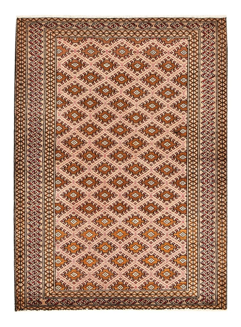 Turkaman Teppich 97x132cm - Orientteppich - hellrot