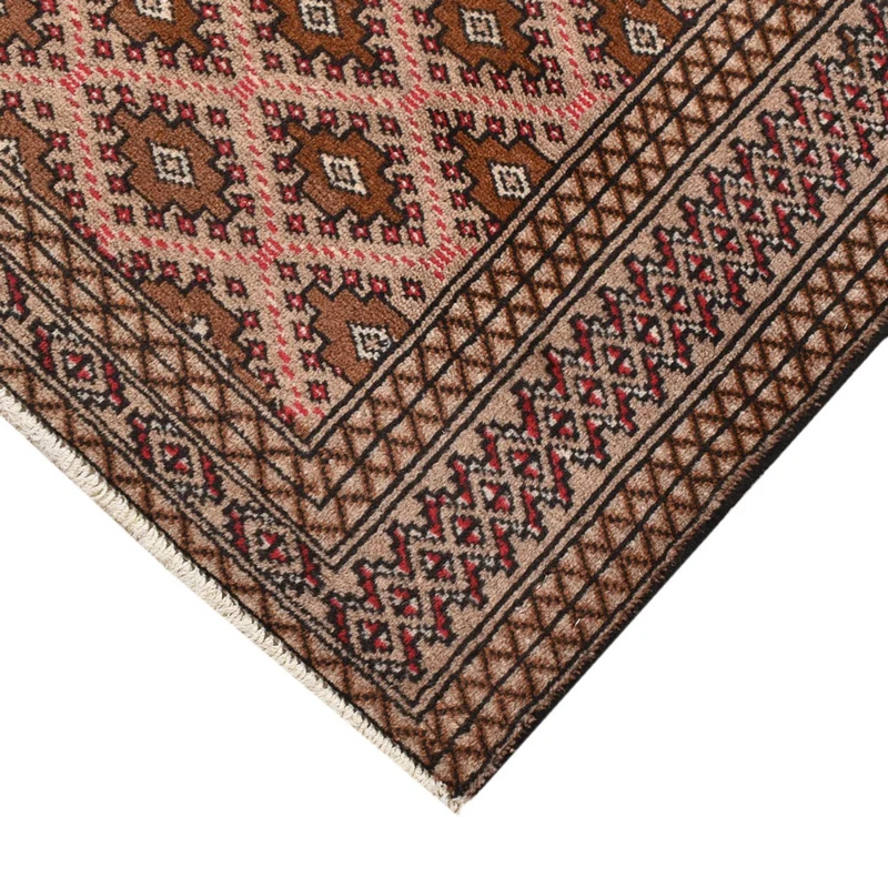 Turkaman Teppich 97x132cm - Orientteppich - hellrot