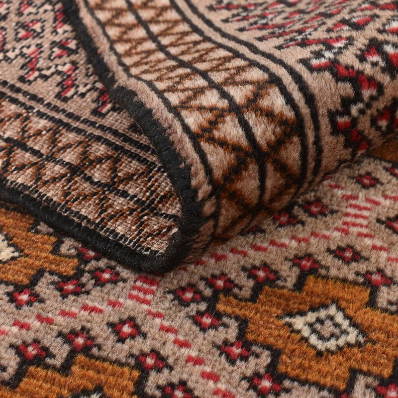 Turkaman Teppich 97x132cm - Orientteppich - hellrot