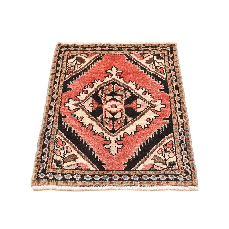 Hamadan Teppich 48x68cm - Perserteppich - rot